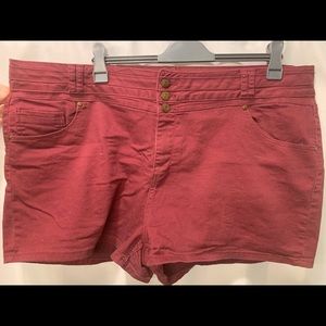 High Waisted Maroon Shorts